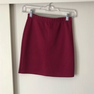 Red Forever 21 high waisted skirt size S